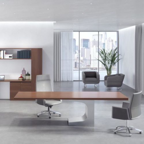 Chefschreibtisch - NIEMEYER - ESTEL - bodenstehend / für 2 bis 4 Personen / modern