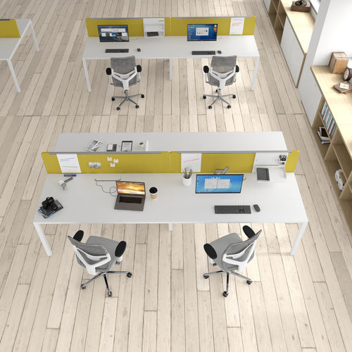 Schreibtisch für Open Space - ASTERISCO APP - ESTEL - modern / Holzfurnier / melaminbeschichtet