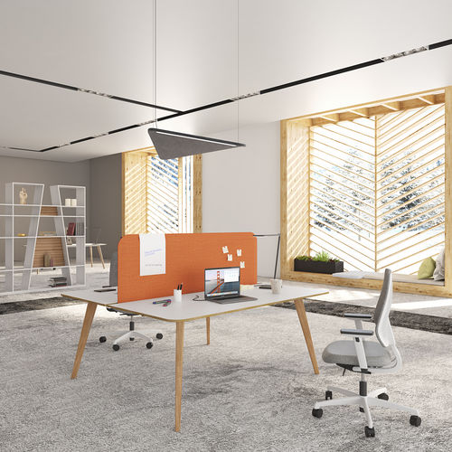 Schreibtisch für Open Space - P45 - ESTEL - modern / Eiche / MDF