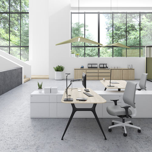 Schreibtisch für Open Space - CARTESIO  - ESTEL - bodenstehend / für 2 bis 4 Personen / für 4 bis 8 Personen