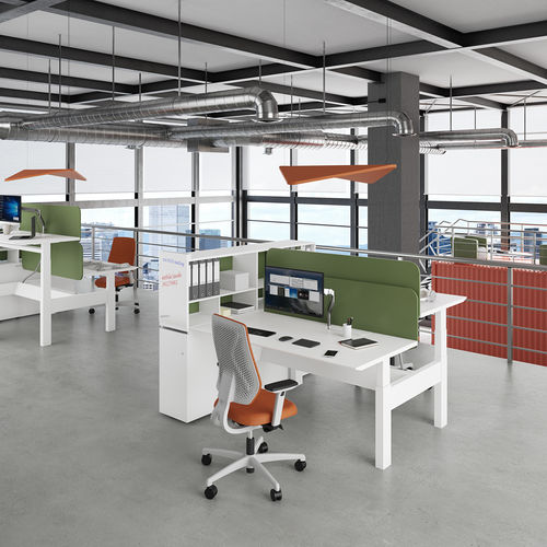 Schreibtisch für Open Space - JOINT + EVO HP - ESTEL - bodenstehend / für 2 bis 4 Personen / modern