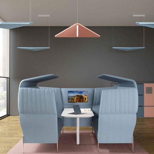 Hängelampe - KITE - ESTEL - Aluminium / Stoff / Polyurethan