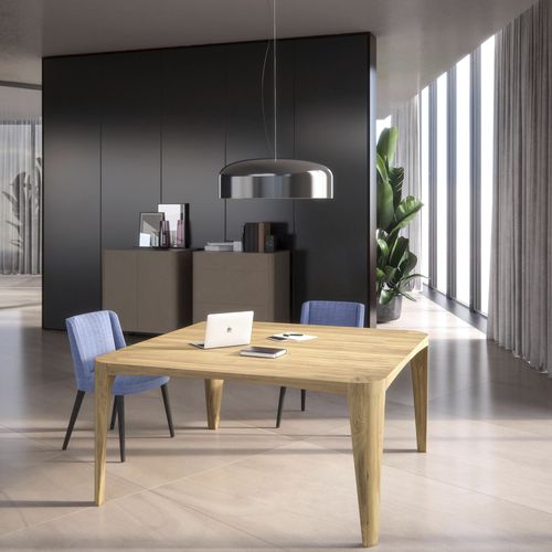 Moderner Tisch - TERRA - ESTEL - Natureiche / Gestell aus Holz / rechteckig