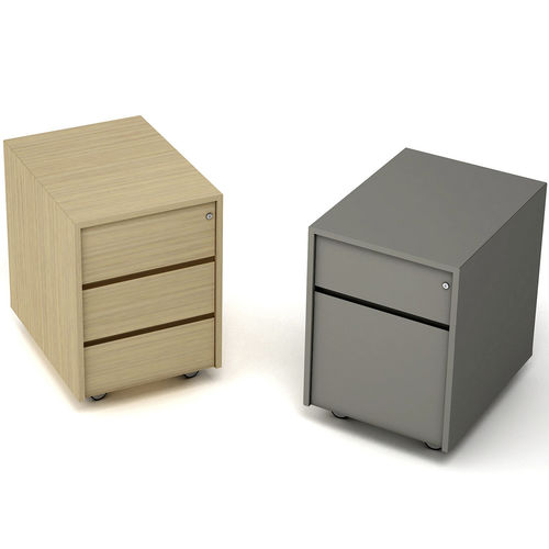 Metall-Schreibtischcontainer - PEDESTAL - ESTEL - mit 3 Schubladen / mit 2 Schubladen / auf Rollen