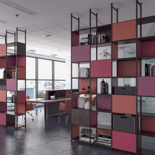 Modul-Bücherregal - LIBRA - ESTEL - wandmontiert / modern / für Büro