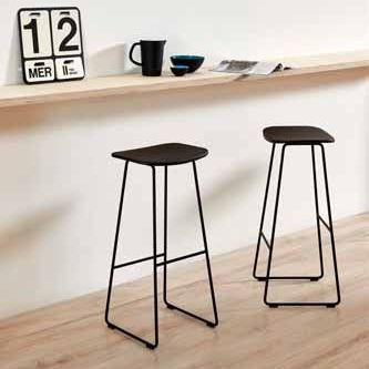 Moderner Barhocker - LIGHT  - ESTEL - Nylon / Gestell aus Metall / mit Kufengestell