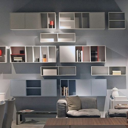 Wandmontiertes Regal - CARABOTTINI  - ESTEL - Modul / modern / Holz