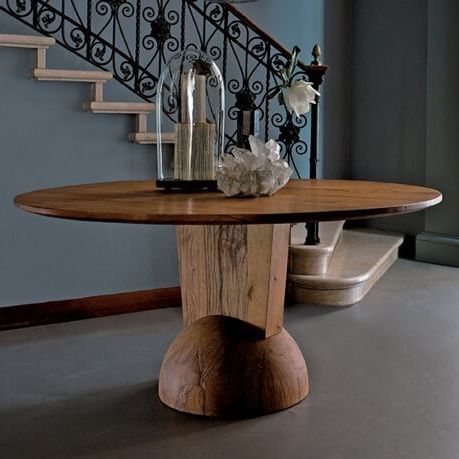Moderner Tisch - BRANCUSI - ESTEL - Eiche / Massivholz / Ebenholz