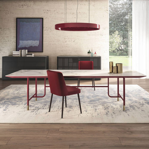 Moderner Tisch - CIELO  - ESTEL - Metall / Keramik / Gestell aus Metall