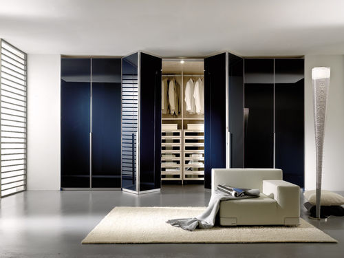Moderner Kleiderschrank - SPAZIANTE - 5 - Faer Ambienti - Holz / mit Falttüren