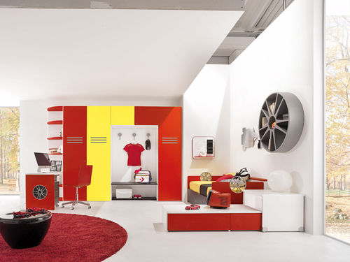 Gelbes Kinderzimmer - SPORT - MOTORI 2 - Faer Ambienti - unisex