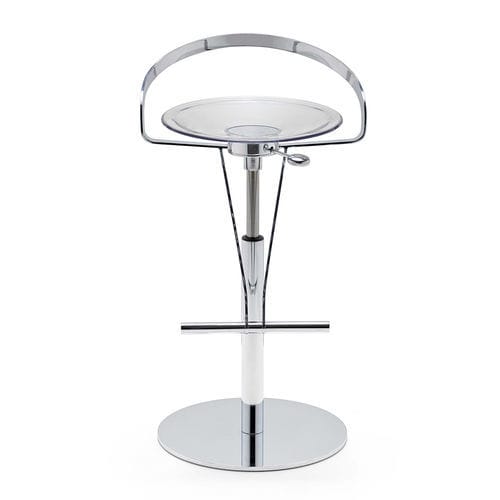 Moderner Hocker - CAYMAN BAR POLI BT - fasem - Polycarbonat / Gestell aus Stahl / mit Mittelfuß