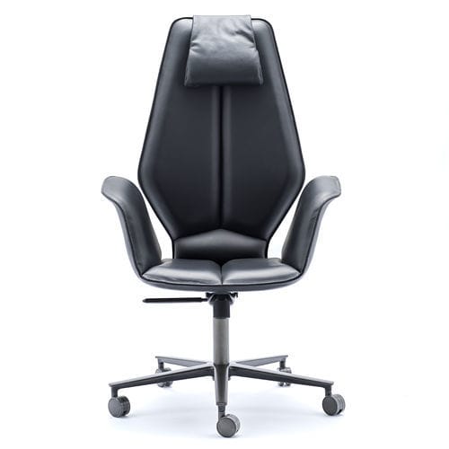 Moderner Chefsessel - FOSCA BIG TALL ABW - fasem - Leder / Stahl / mit Kopfstütze