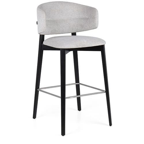 Moderner Barstuhl - COFFEE EST - Fenabel- The heart of seating - für den Innenraum / Stoff / Holz