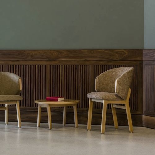 Moderner Stuhl - ARCO CB - Fenabel- The heart of seating - für den Innenraum / Stoff / Gestell aus Buche