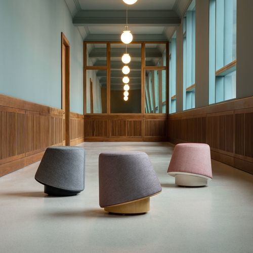 Modernes Sitzkissen - BUZZ - Fenabel- The heart of seating - Stoff / rund / blau