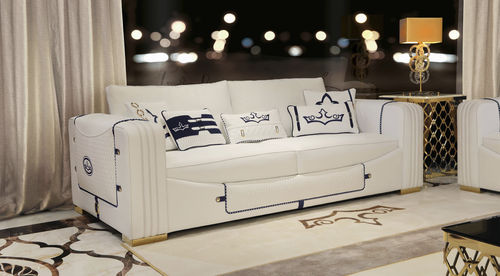 Modernes Sofa - Elegant - Formenti - Stoff / Leder / mit Armlehnen