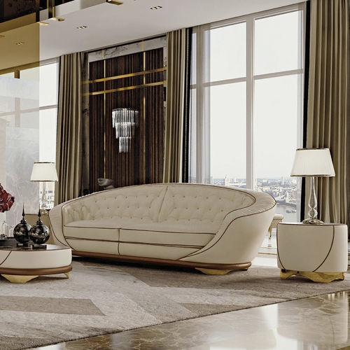 Modernes Sofa - Space - Formenti - Stoff / Leder / mit Armlehnen