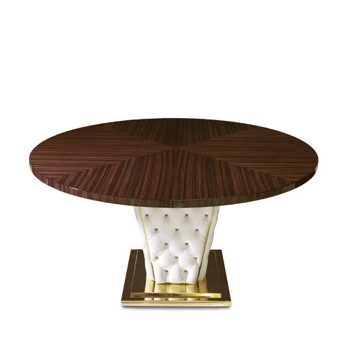 Moderner Tisch - SPIRIT - Formenti - Holz / Gestell aus Metall / Gestell aus Leder