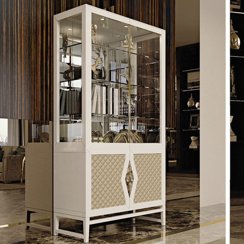Moderne Vitrine - Carnaby - Formenti - Glas / Holz / Leder