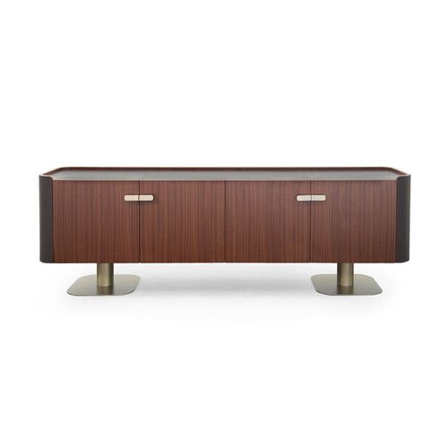 Modernes Fernsehmöbel - OVERSEAS  - Formitalia Group - lowboard / Metall / Leder