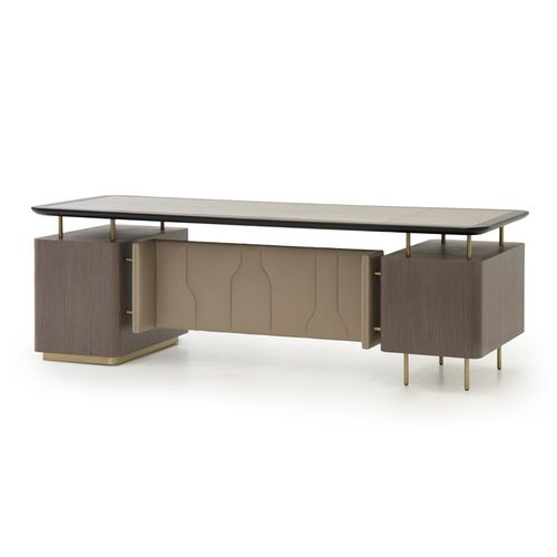 Chefschreibtisch - PANAMERA - Formitalia Group - modern / Massivholz / Leder