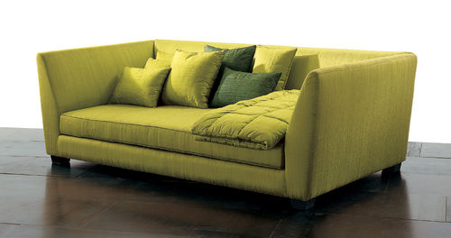 Modernes Sofa - MEKONG 2111 - Fratelli Boffi - Stoff / mit Kissen / gelb