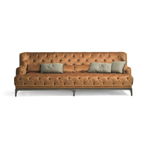 Chesterfield-Sofa - KINGMAN 6656 - Fratelli Boffi - Stoff / mit Kissen / braun