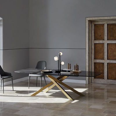 Moderner Tisch - T50 BOSTON - Friulsedie Sud by Dalmasson - Metall / rechteckig / anthrazitfarben