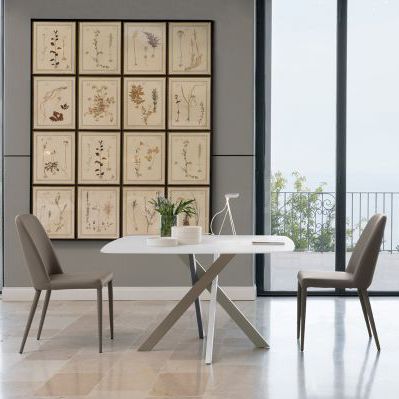 Moderner Tisch - T25 GIOTTO - Friulsedie Sud by Dalmasson - Metall / Gestell aus Metall / quadratisch