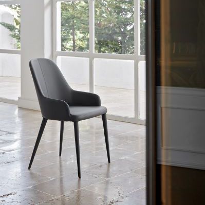 Moderner Stuhl - OLYMPIA S117 - Friulsedie Sud by Dalmasson - für den Innenraum / Kunstleder / Gestell aus Metall