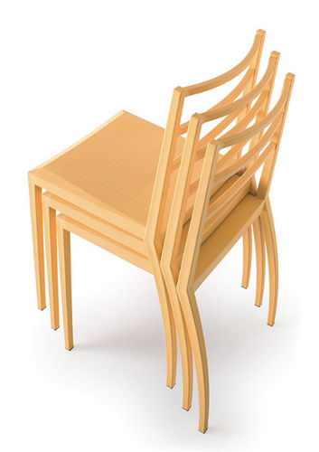 Moderner Stuhl - PRISMA - Gaber - Holz / stapelbar / für Privatgebrauch