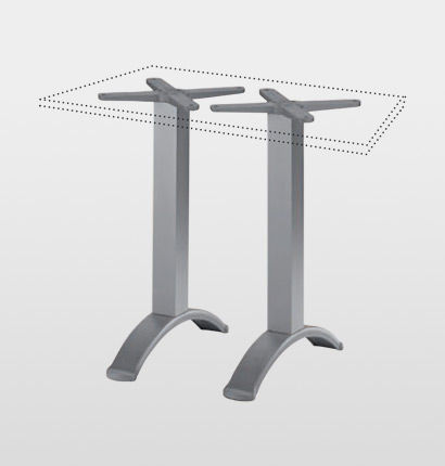 Aluminium-Tischgestell - BG2J - Gaber - modern / doppelt / für Gewerbegebrauch