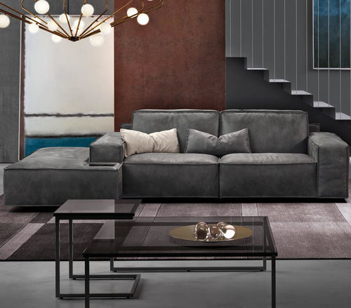 Modulsofa - SACAI - Gamma Arredamenti International - modern / Leder / grau