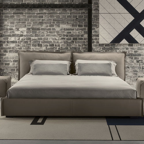 Doppelbett - EDGE NIGHT  - Gamma Arredamenti International - modern / Polster / gepolstertes Kopfteil