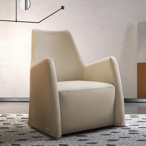 Moderner Sessel - CARRIE - Gamma Arredamenti International - Leder / beige