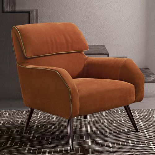 Moderner Sessel - GISELLE  - Gamma Arredamenti International - Stoff / Chrom