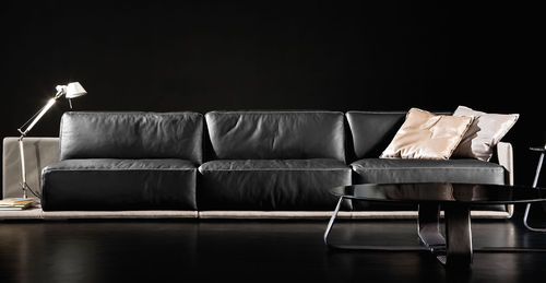 Modulsofa - BORDER - Gamma Arredamenti International - modern / Leder / braun