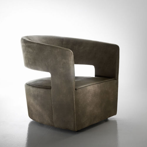Moderner Sessel - GEM - Gamma Arredamenti International - Leder / beige