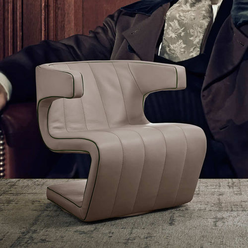 Moderner Sessel - DEAN - Gamma Arredamenti International - Leder / mit Überhang