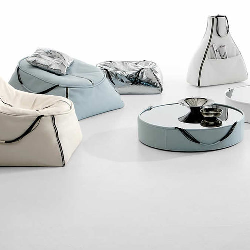 Moderner Couchtisch - T08 - Gamma Arredamenti International - Edelstahl / Polyurethan / rund