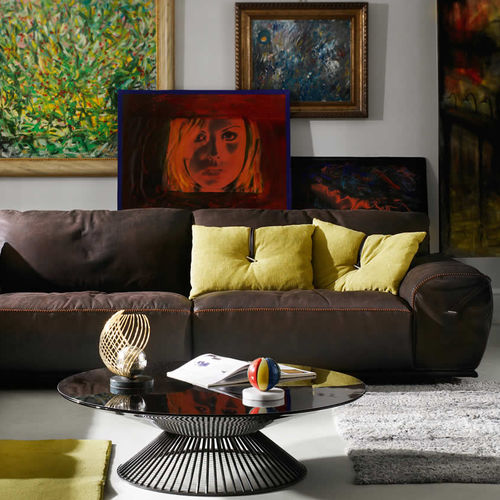 Moderner Couchtisch - T14 - Gamma Arredamenti International - Edelstahl / rund / für Privatgebrauch