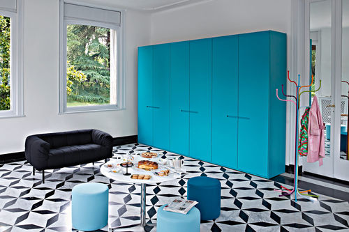 Moderner Kleiderschrank - ATLANTIC - Giellesse di Galli Luigi eAlessandro e C. - lackiertes Holz / Eiche / mattlackiertes Holz