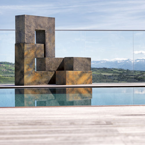 Polyurethanskulptur - UNTITLED - Gufram - für Außenbereich / braun / gold