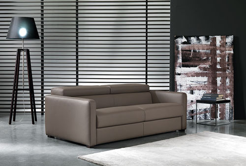 Bettsofa - VERSUS - Gurian - modern / Leder / mit Kopfstütze