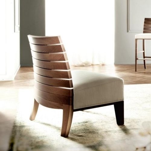 Moderner Kaminsessel - CHARM - Haute Couture by Costantini Pietro - Stoff / Leder / Buche