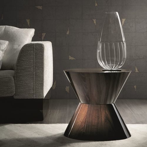 Moderner Beistelltisch - CAPITAL - Haute Couture by Costantini Pietro - Holz / Gestell aus Holz / rund