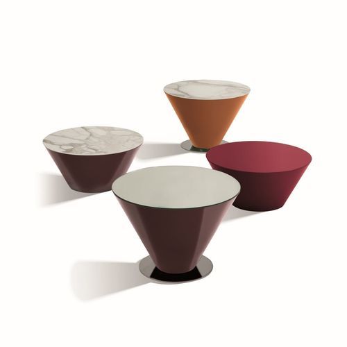 Moderner Couchtisch - RIO - Haute Couture by Costantini Pietro - lackiertes Holz / Keramik / Marmor