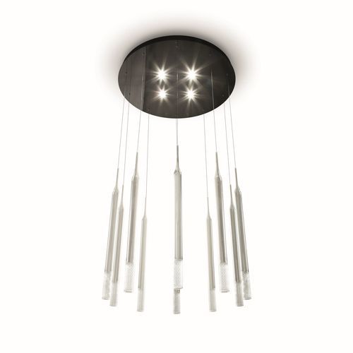 Moderner Kronleuchter - BELVEDERE - Haute Couture by Costantini Pietro - Glas / Stahl / Nickel