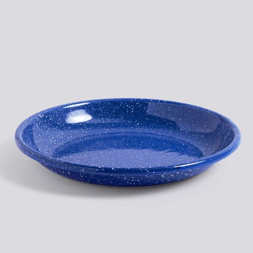 Runder Teller - ENAMEL - Hay a/s - emailliertes Metall / blau